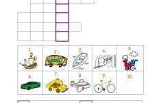 Vehicles Worksheet Worksheet - Free Esl Printable Worksheets Made - Printable Crossword Metro
