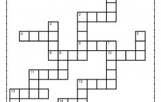 Verb Tense Crossword Puzzle Worksheet - Printable English Crossword Puzzles With Answers Pdf