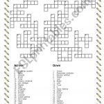 Verbs Crossword Puzzle   Esl Worksheetdiamicar   Verbs Crossword Puzzle Printable