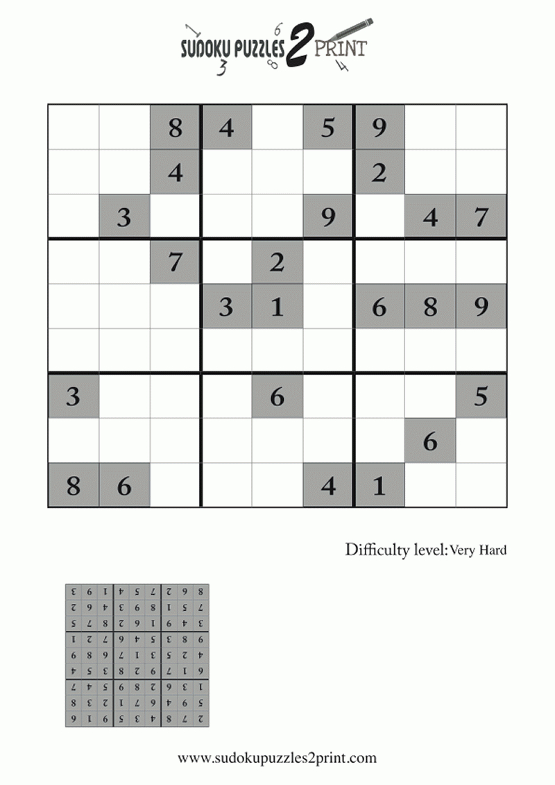 Very Hard Sudoku Puzzle To Print 1 - Printable Sudoku Puzzles Very Hard