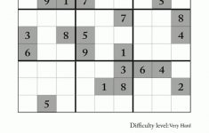 Very Hard Sudoku Puzzle To Print 5 - Free Printable Sudoku With - Printable Sudoku Puzzle Hard