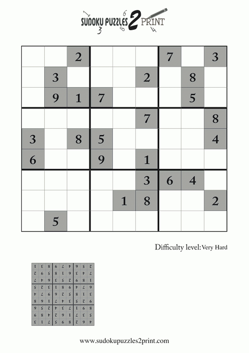 Very Hard Sudoku Puzzle To Print 5 - Free Printable Sudoku With - Printable Sudoku Puzzle Hard