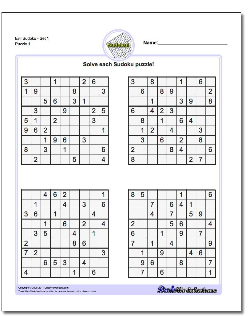Very Hard Sudoku Puzzle To Print 5 - Free Printable Sudoku With - Printable Sudoku Puzzles Easy #1 Answers