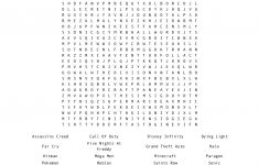 Video Games Word Search - Wordmint - Printable Crossword Puzzles Video Games