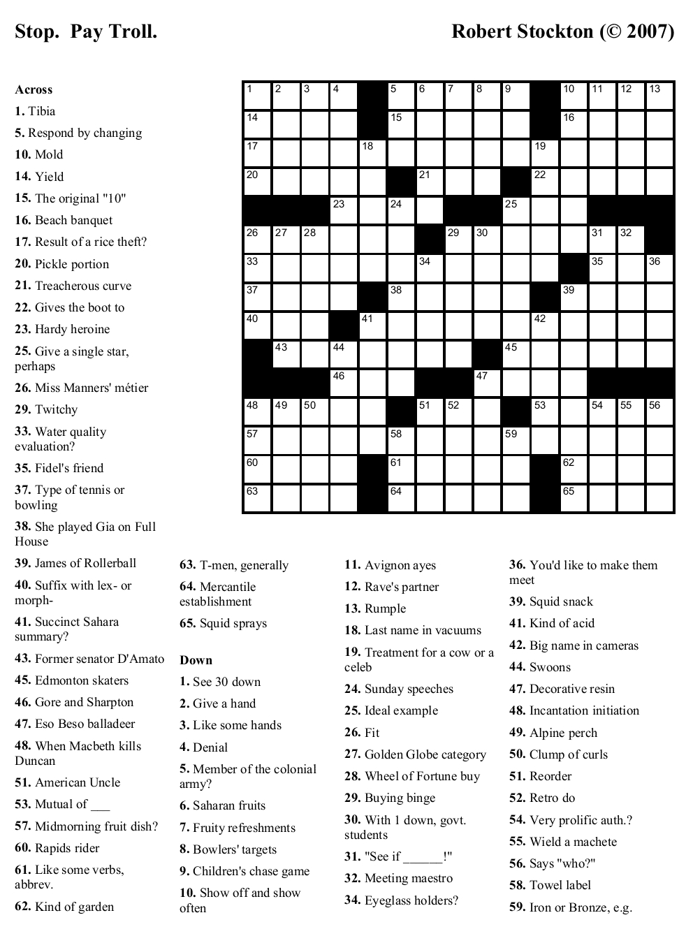 Washington Post Crossword Puzzle Printable (73+ Images In Collection - Printable Crossword Puzzles South Africa