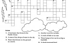 Weather Crossword! - Printable Weather Crossword Puzzle