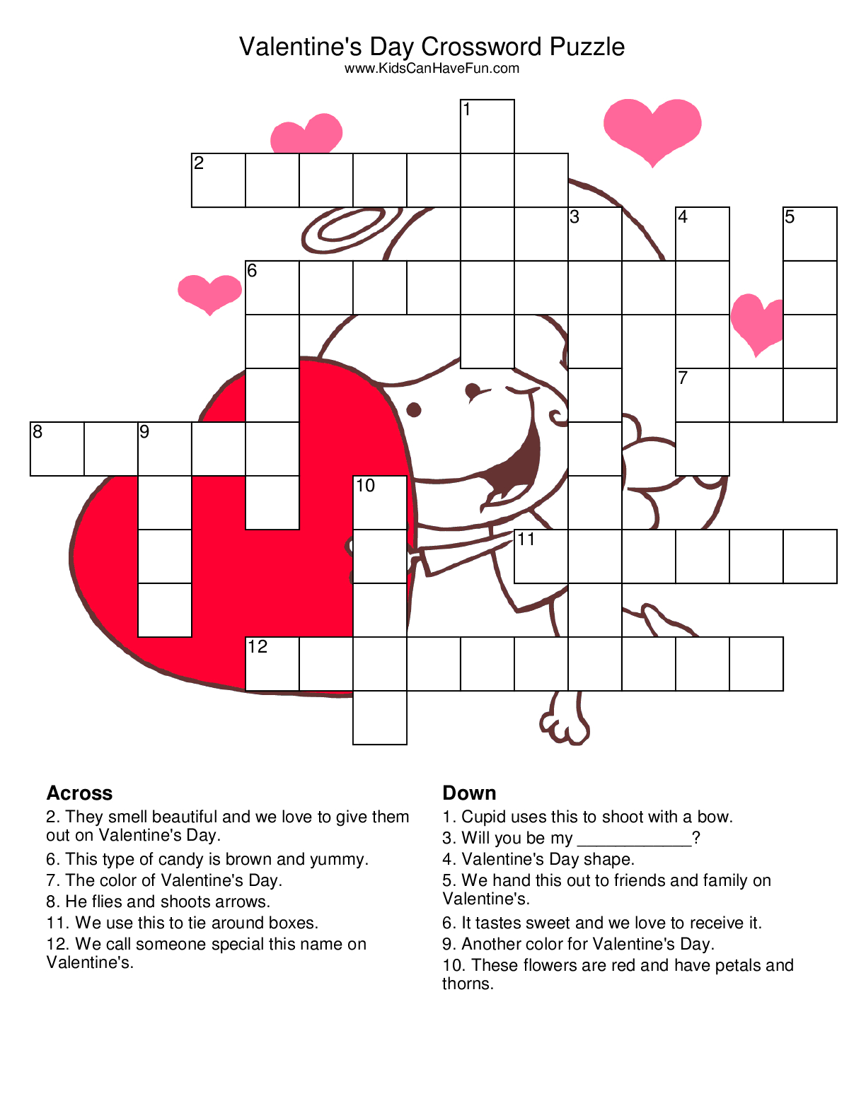 What A Great Way To Spend The Night With Your Love Then Being Smart - Printable Valentine Crossword Puzzles