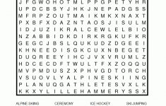 Winter Olympics Printable Word Search Puzzle - Printable Winter Puzzle