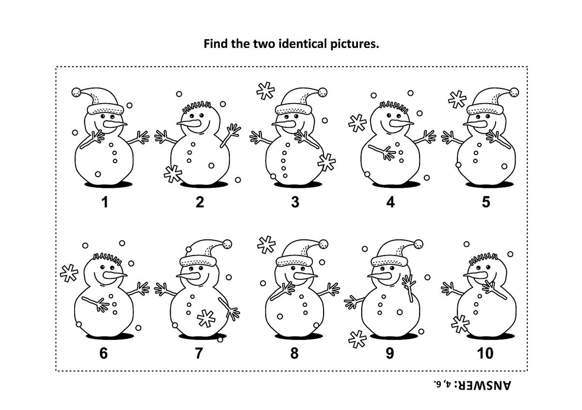 Winter Puzzle &amp;amp; Coloring Pages: Printable Winter-Themed Activity - Printable Puzzles Winter
