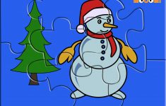Winter Snowman - Jigzaw Puzzles For Kids | Mocomi - Printable Jigsaw Puzzles For Preschoolers