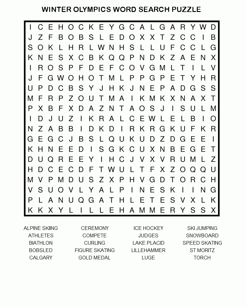 Winter Word Search - Best Coloring Pages For Kids - Printable Puzzles Winter