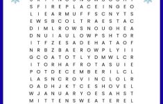 Winter Word Search Printable Worksheet With 24 Winter Themed - Printable Winter Crossword Puzzle