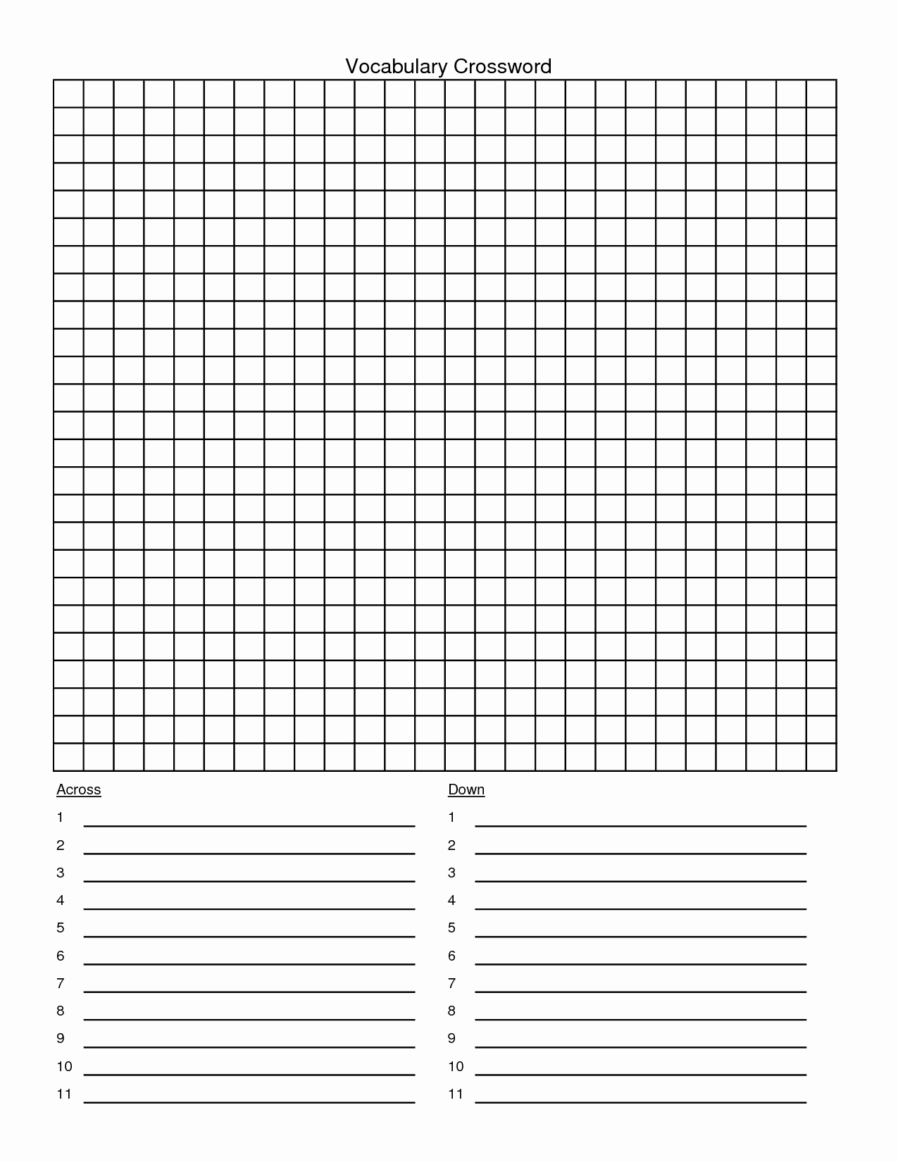 Word Search Template Blank – Amandae.ca - Printable Blank Crossword