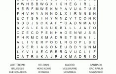 World Cities Printable Word Search Puzzle - Print Puzzle Jakarta