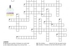 World Cup Activity: Crossword Puzzle - Learning Liftoff - Printable Crossword Puzzles For 8Th Graders