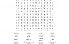 World Geography Word Search - Wordmint - Printable Geography Crossword
