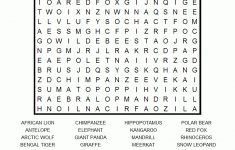 Zoo Animals Word Search Puzzle | Zoo Day Games | Word Puzzles - Animal Crossword Puzzle Printable